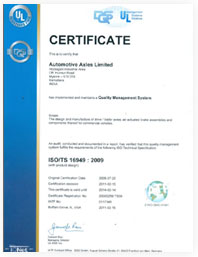 Certifacate ISO/TS 16949 : 2009